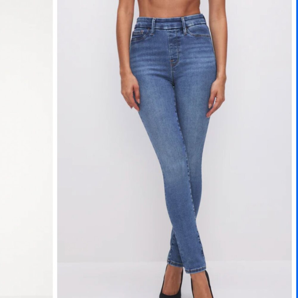 Good American Power Pull on Skinny Indigo Small